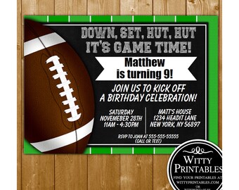 Football Invitation Etsy