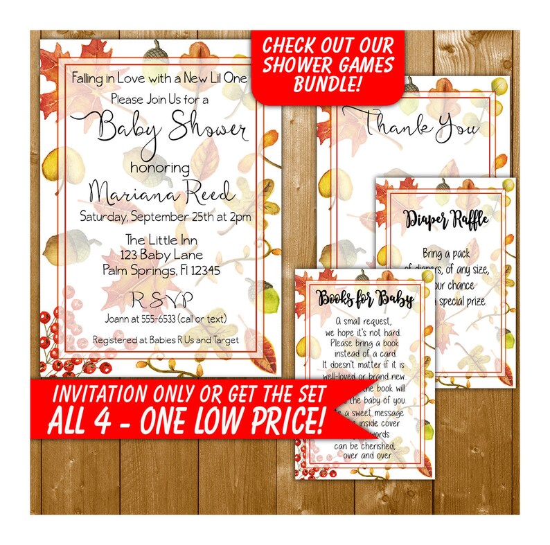 Fall Baby Shower Invitation Baby Shower Invitation Modern Etsy
