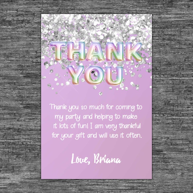 Pink Rainbow Glitter Birthday Party Invitations for 5 Year Old Etsy