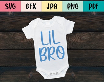 LIL BRO cut file svg- little brother file for Cricut or Silhouette gift idea - pdf (high quality) for print - Instant Digital Download