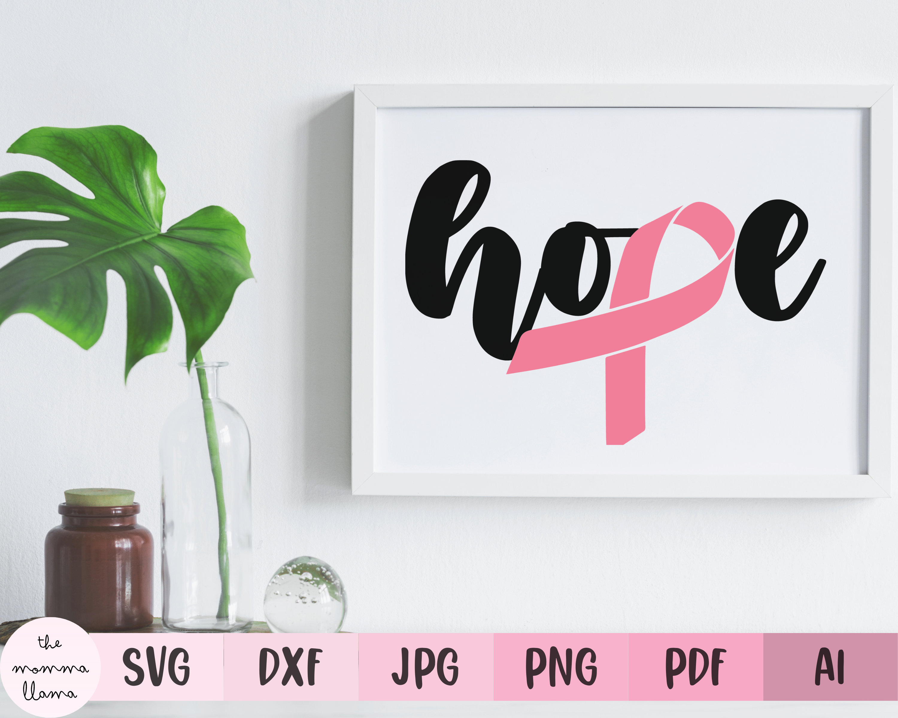 Pink Ribbon Hope Breast Cancer Awareness Checkbook Cover With