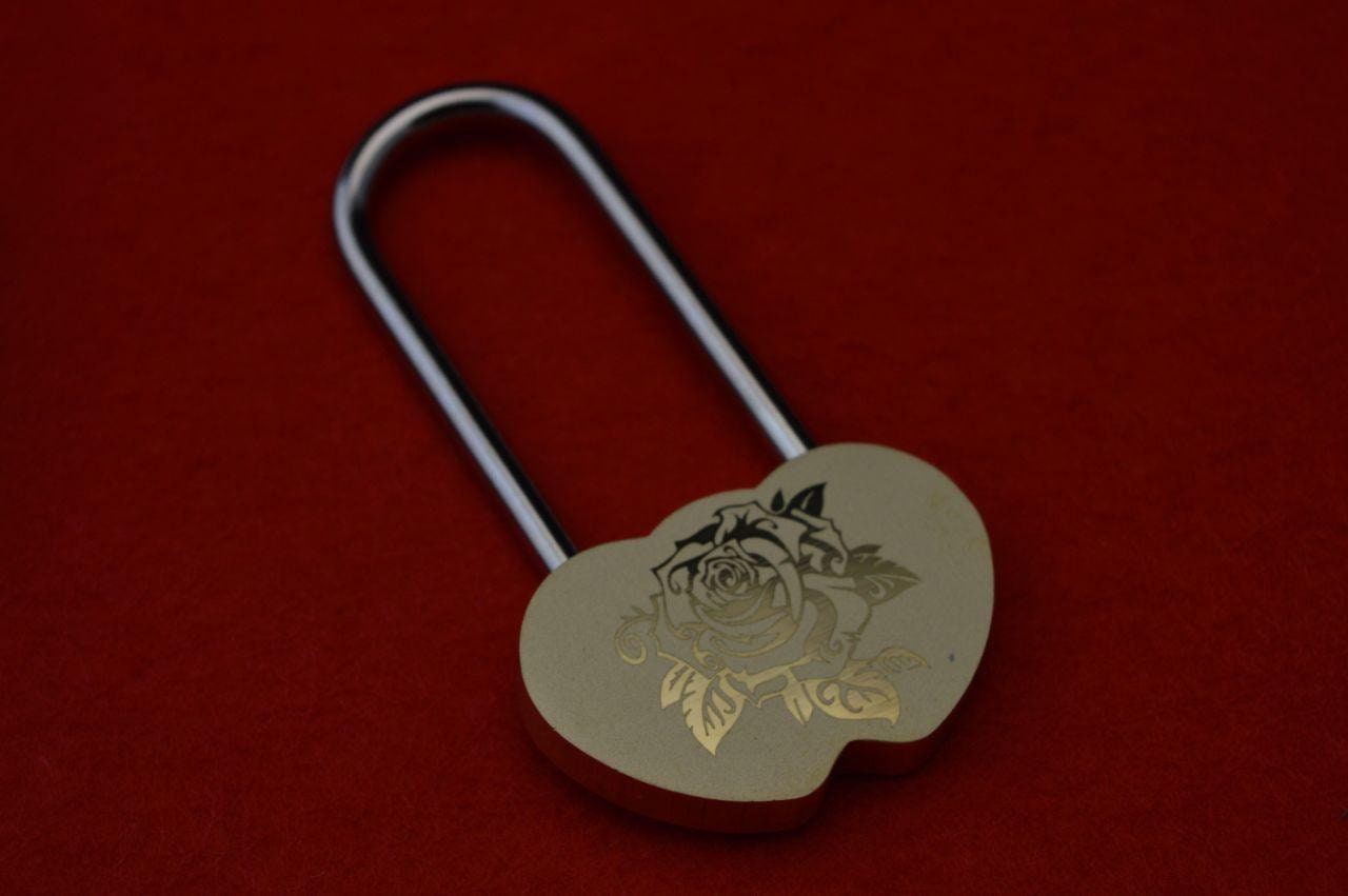 Engraved Padlock Heart Lock 250 Mm Engraved Heart Etsy