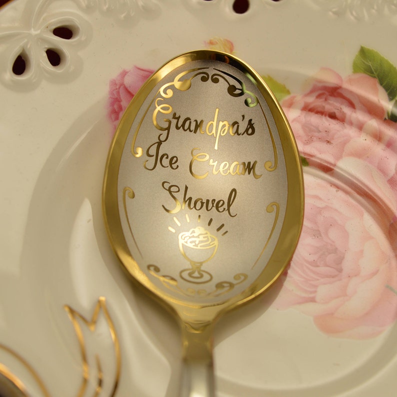 Grandpa Ice Cream spoon gift for Dad Gift from Wife gift Etsy