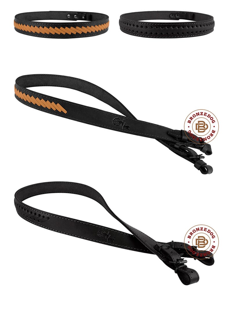 Leather Rifle Shotgun Sling Braided Stitched Hunting Strap Etsy