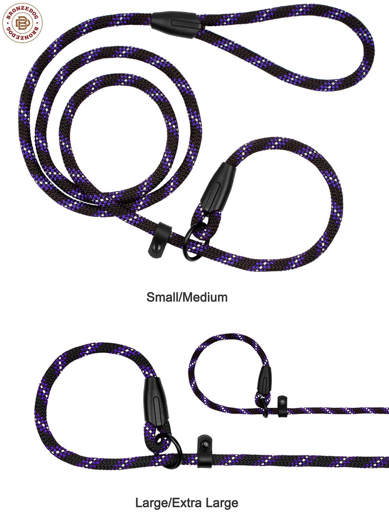 Dog Leash Slip Lead Climbing Rope Reflective Dog Show Lead Etsy