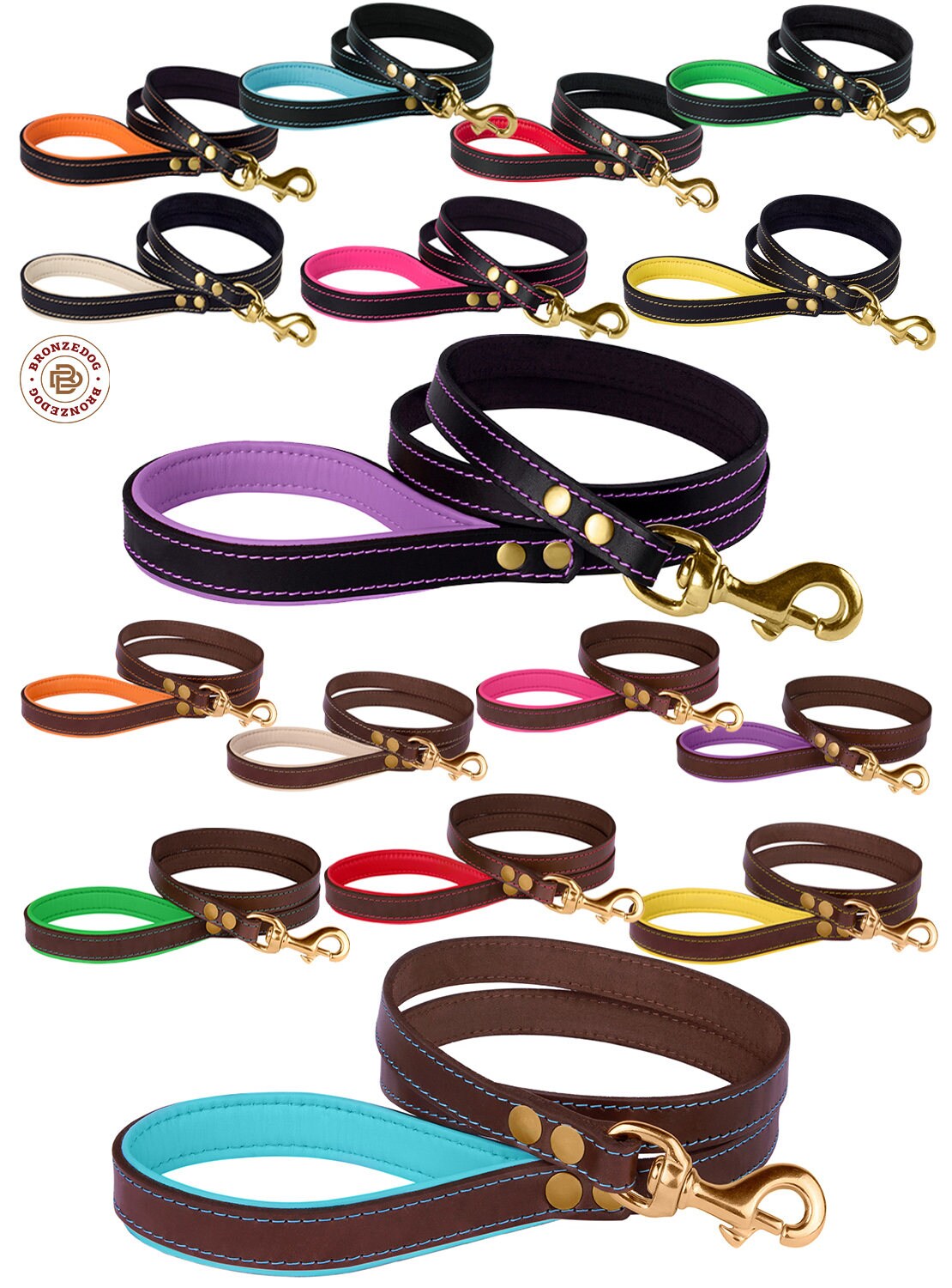 Dog Leash Leather Dog Leash Leather Dog Lead Custom Dog Etsy