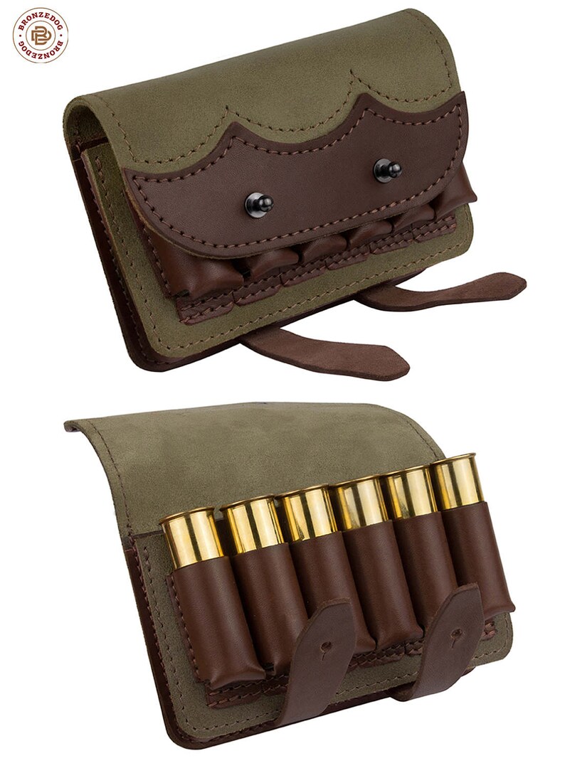 Handmade Hunting Leather Belt Cartridge Holder Shell Pouch Etsy