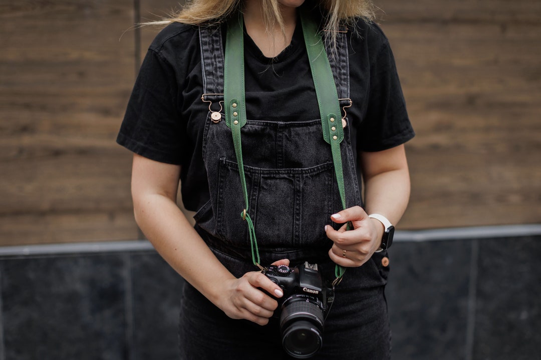 Custom Camera Strap, Leather Camera Crossbody Strap, Personalized Women