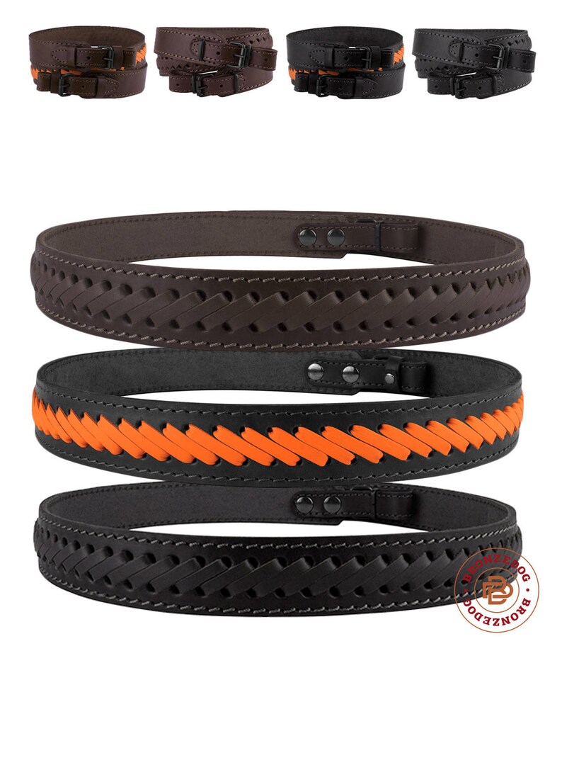 Leather Rifle Shotgun Sling Braided Stitched Hunting Strap Etsy