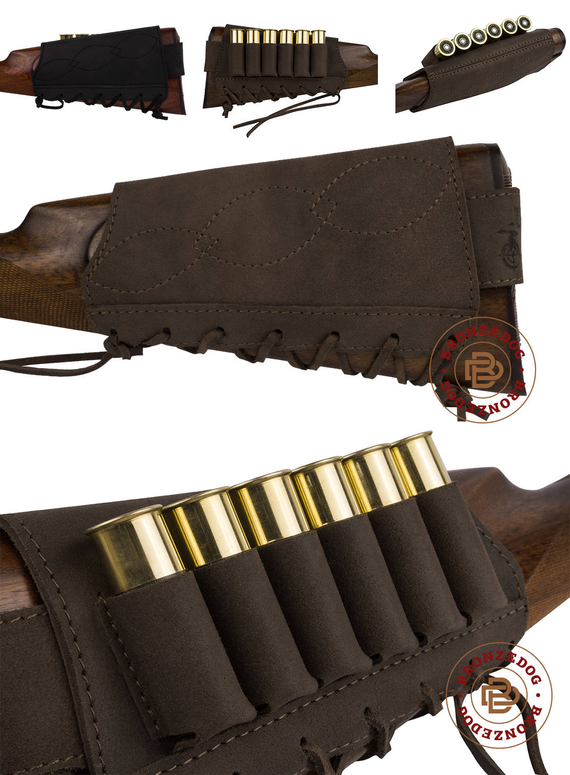 Leather Buttstock Cartridge Holder 12 16 Ga .300 .3030 cal Etsy