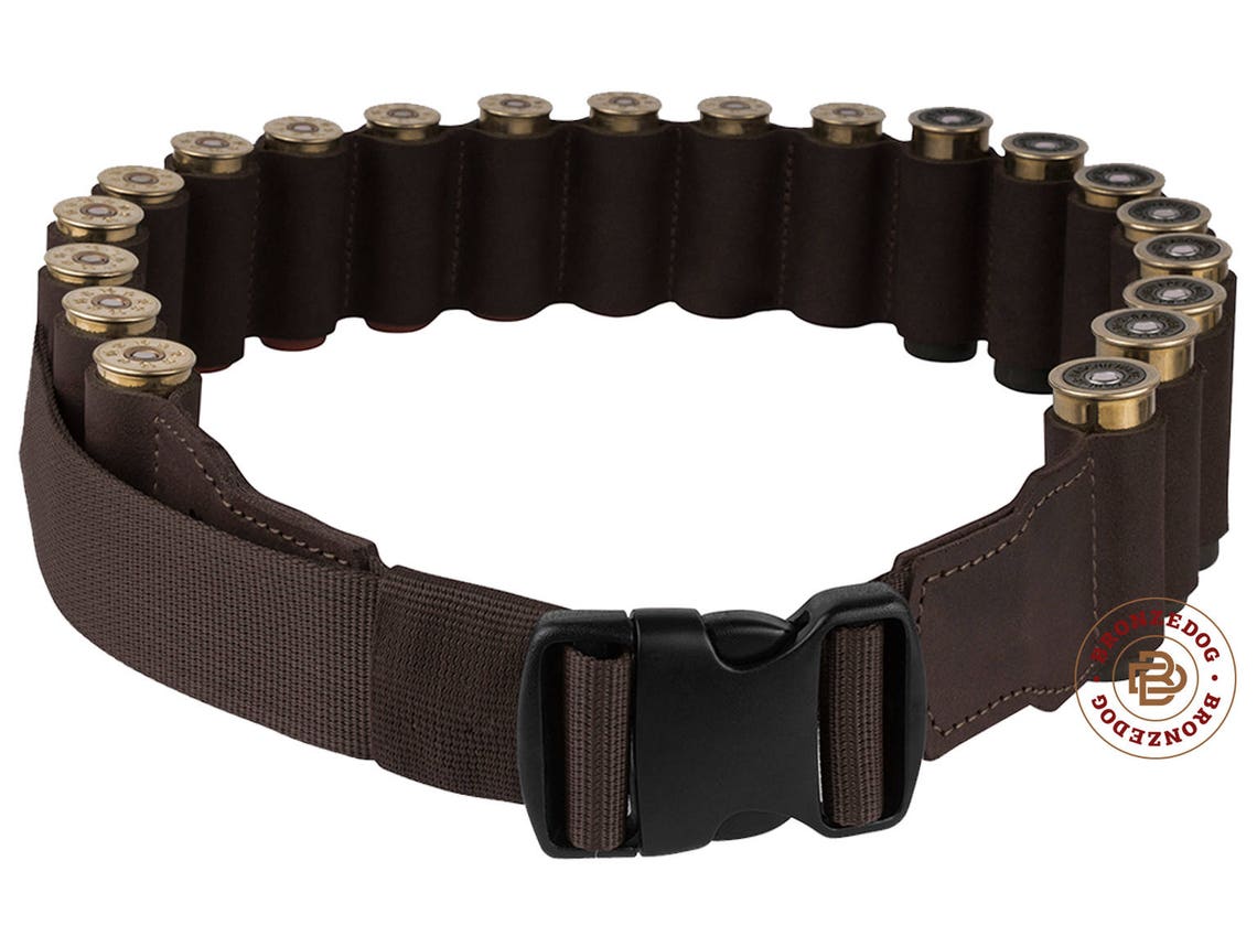 Shotgun Shell Belt Pouch 12 ga Leather Bandolier Cartridge Etsy