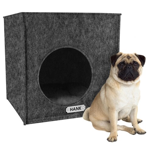 Dog Bed House Indoor Custom Dog Bed Black Pillow Soft Eco Etsy