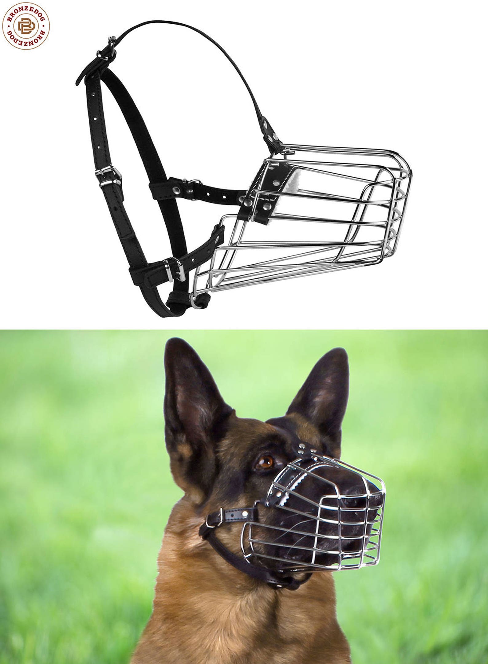 Dog Muzzle German Shepherd Metal Wire Basket Medium Large Etsy