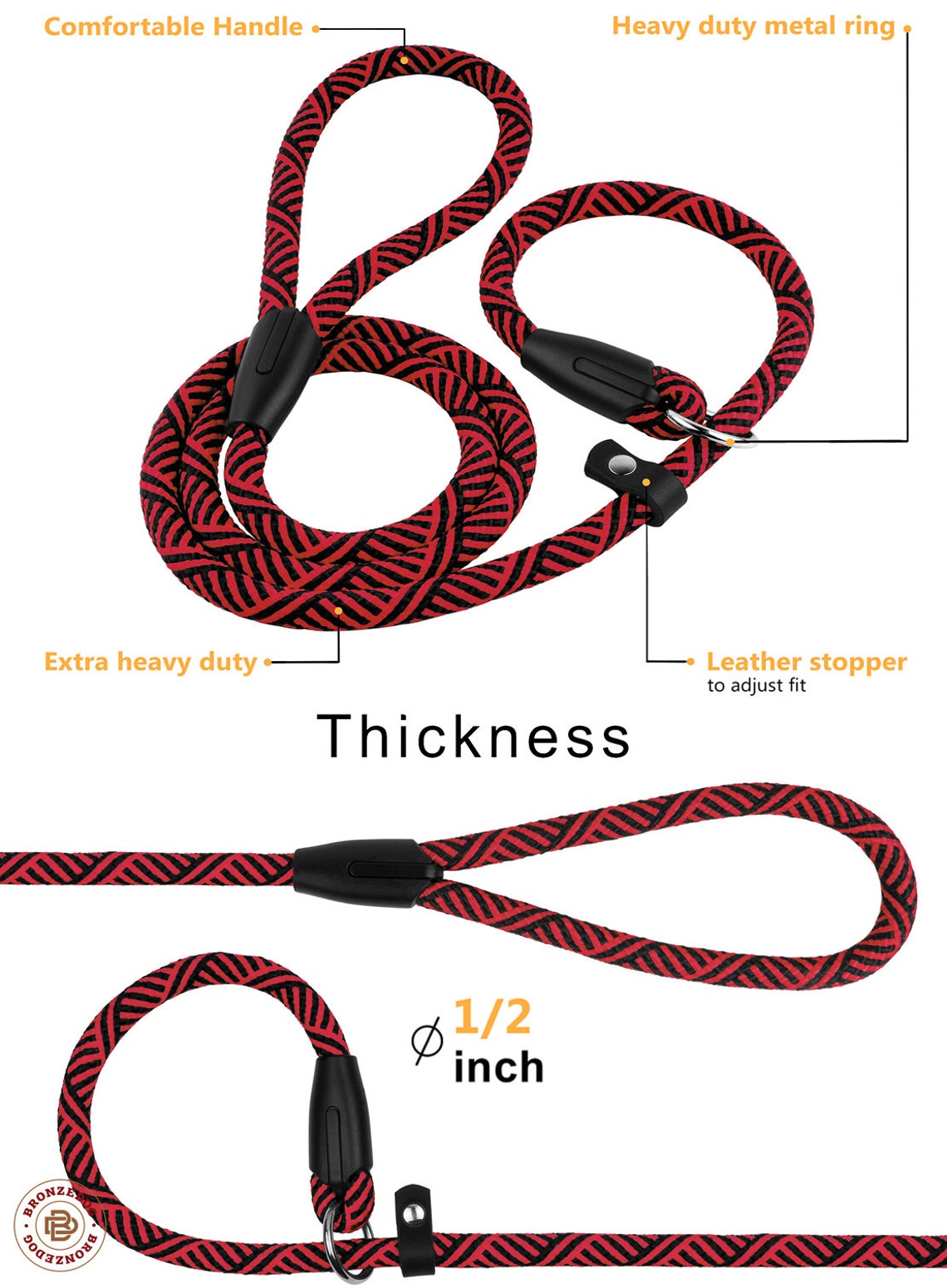 Dog Leash Slip Lead for Dogs Training Dog Leash Rope Dog Etsy
