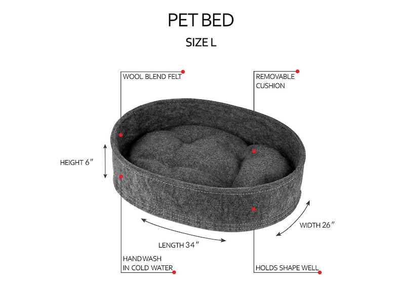 Pet Bed Personalized Puppy Bed Modern Dog Bed Cozy Dog Etsy