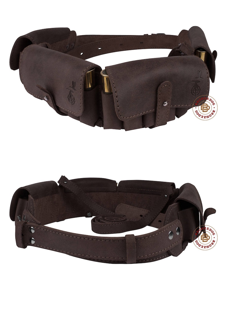 Leather Cartridge Belt Holder Ammo Bandolier 24 x 12 Ga Etsy