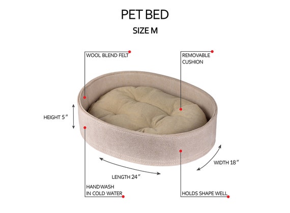 small round dog bed