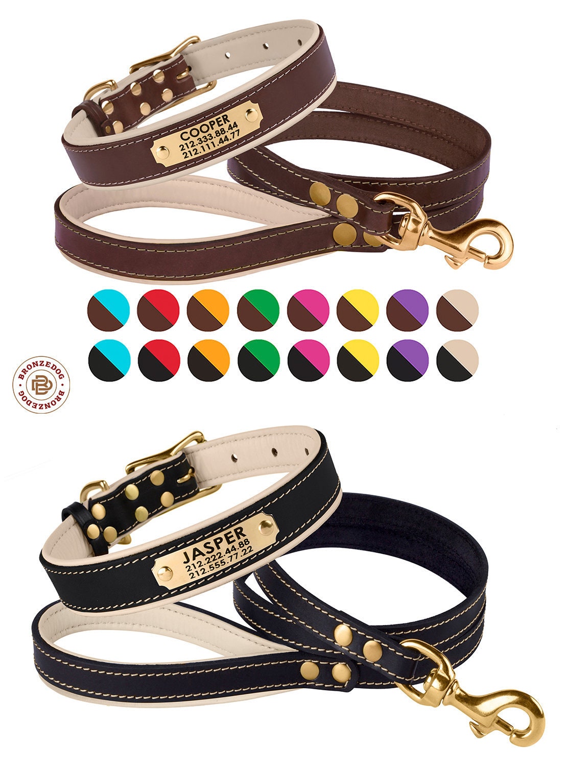 Custom dog collar and leash Clearance