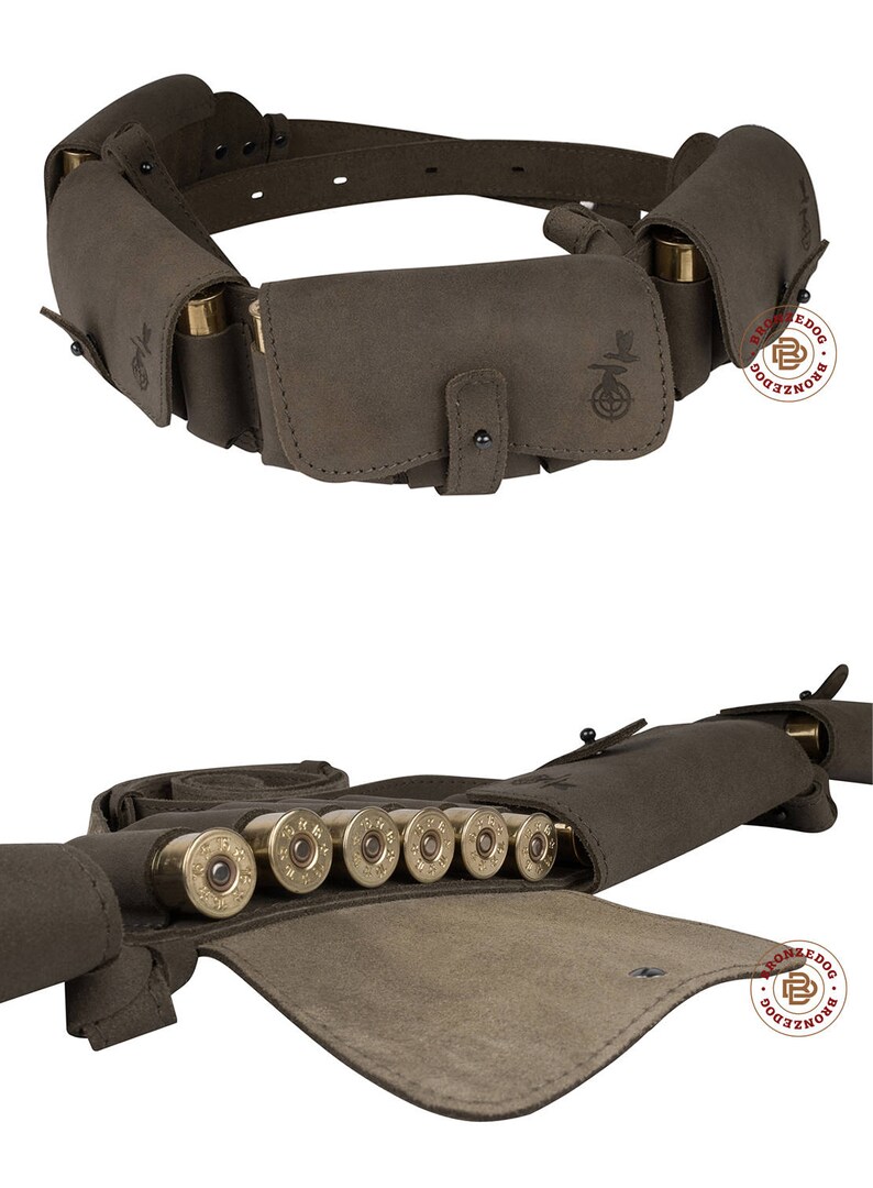 Leather Cartridge Belt Holder Ammo Bandolier 24 x 12 Ga Etsy