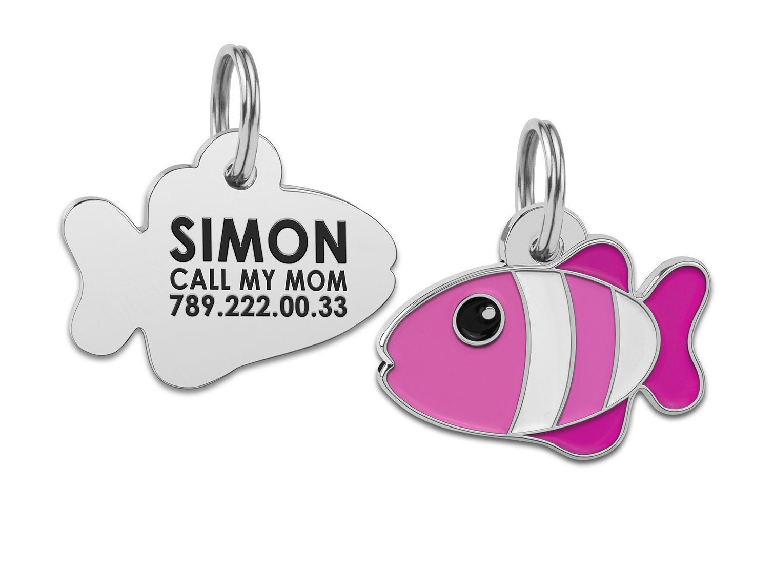 Cute Small Cat ID Tag Personalized Pet Tags Customized Etsy