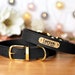 Black Dog Collar or Other 6 Colors, Personalized Leather Dog Collar, Custom Dog Collars with Name Plate, Puppy Collar Small Medium Large 