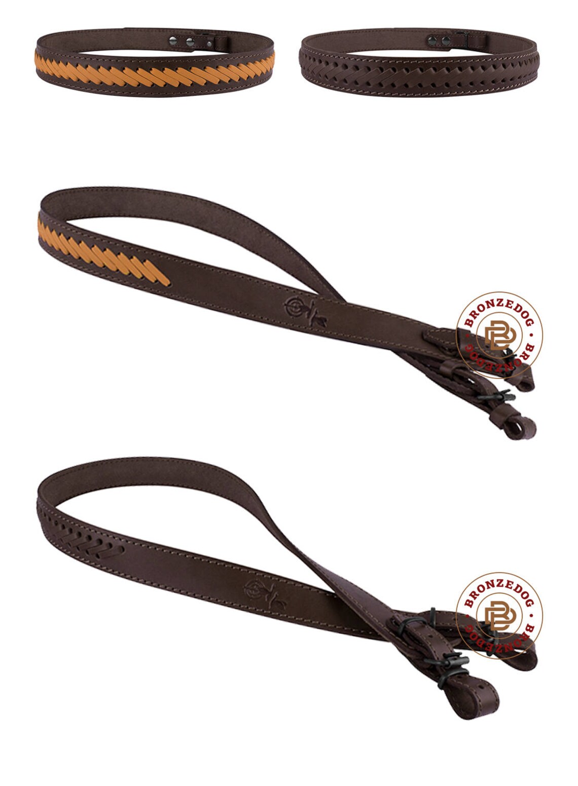 Leather Rifle Shotgun Sling Braided Stitched Hunting Strap Etsy