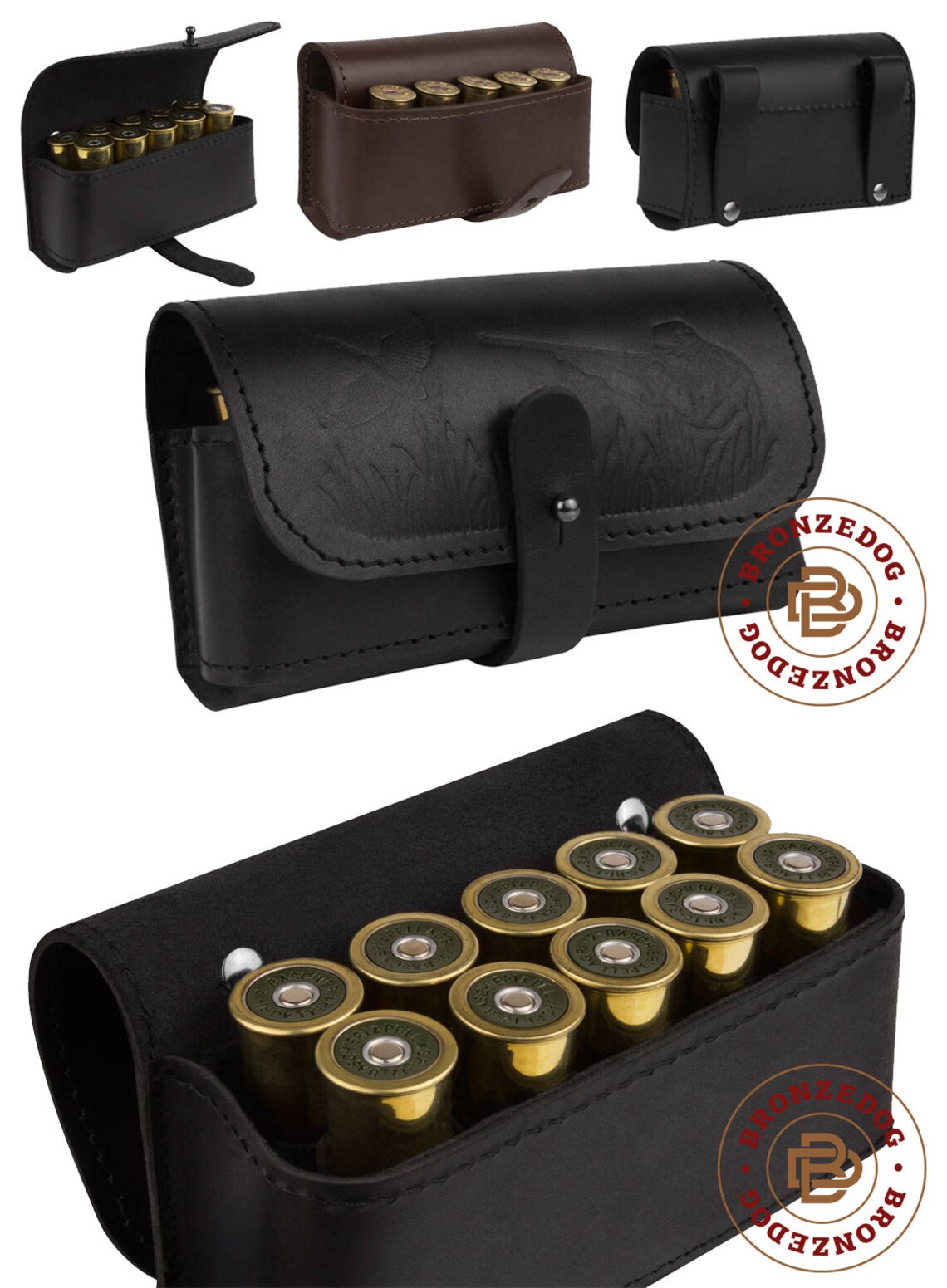 Handmade Leather Belt Cartridge Holder Shell Pouch Shotgun Etsy