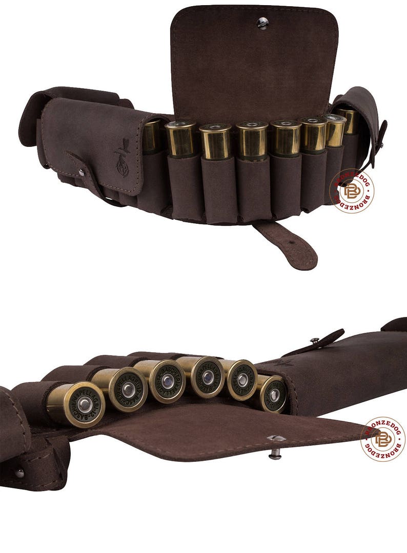 Leather Cartridge Belt Holder Ammo Bandolier 24 x 12 Ga Etsy