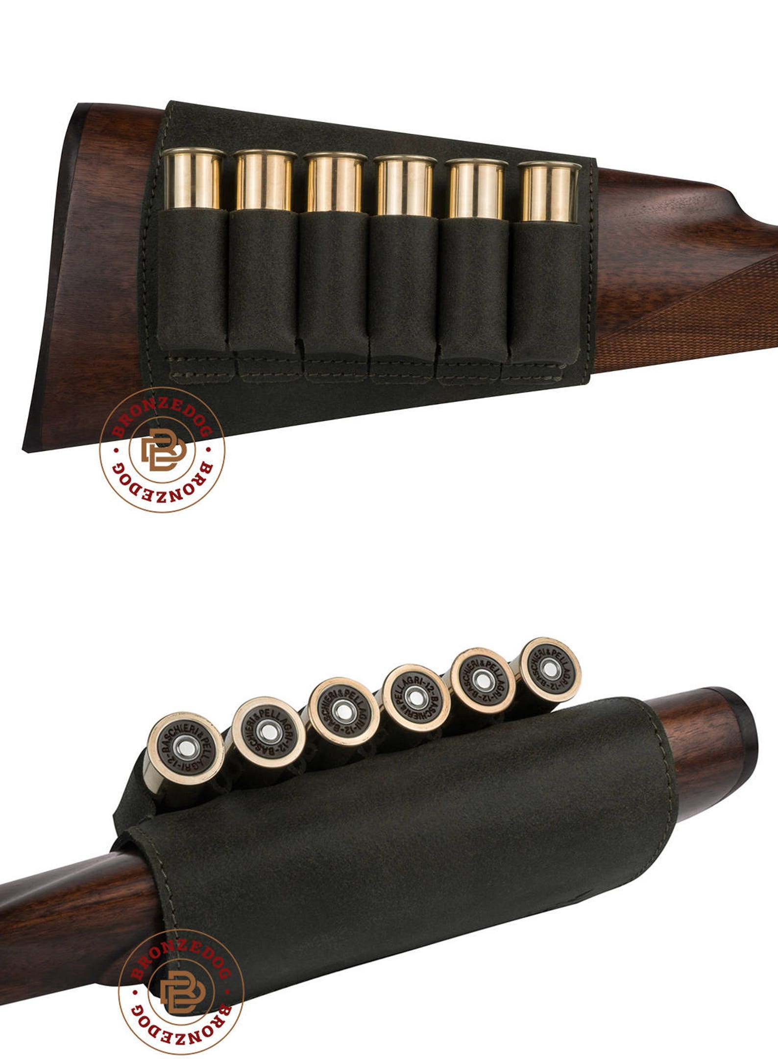 Leather Stock Cover Buttstock Ammo Carrier Hunting Shell Butt Etsy