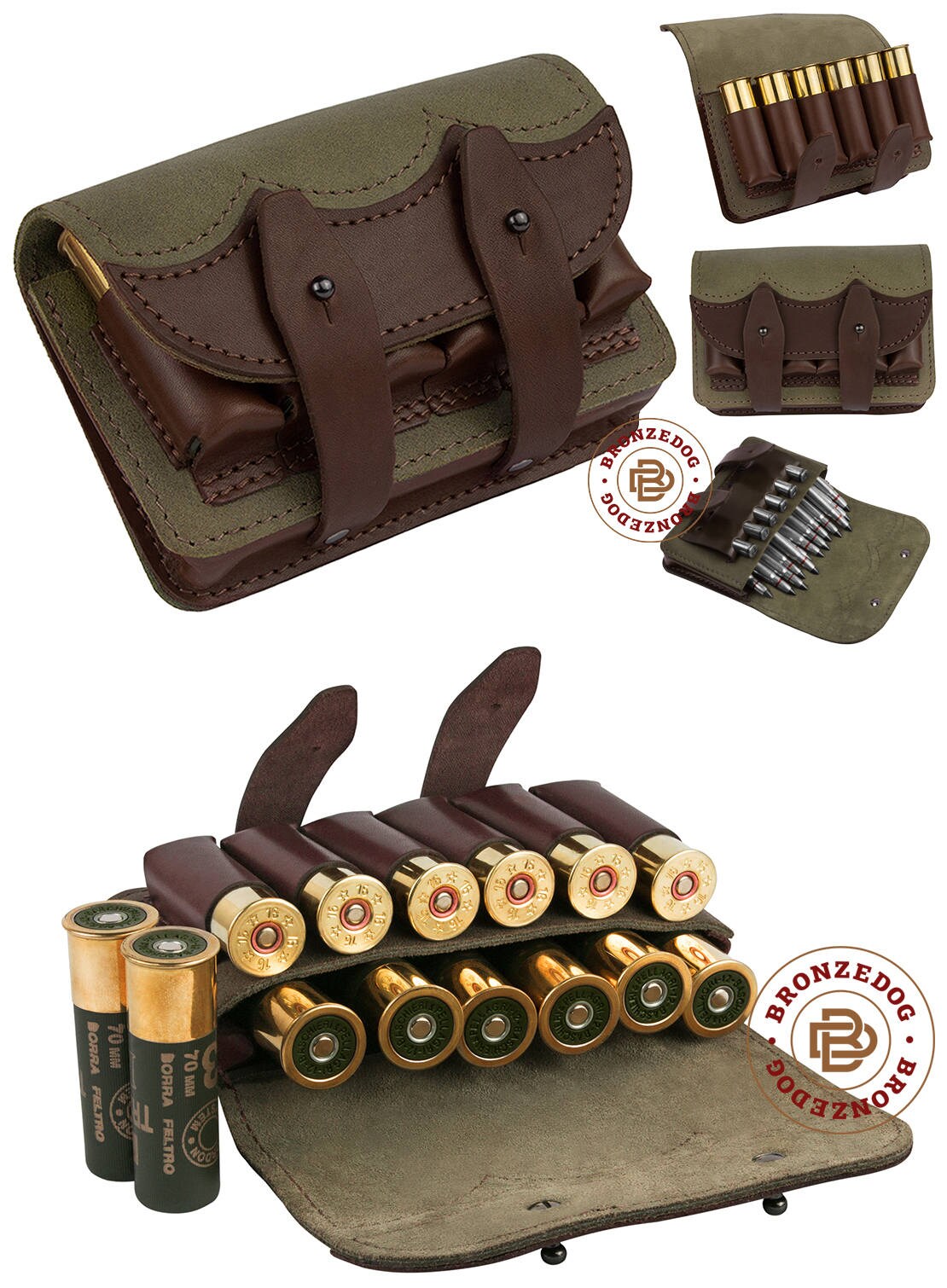 Handmade Hunting Leather Belt Cartridge Holder Shell Pouch Etsy