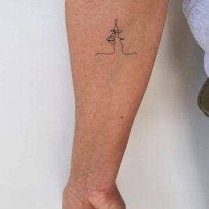 Couple temporary tattoo