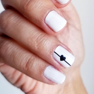 tiny heart nail decals / heart nail decals / heart water nail decals