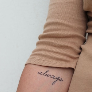 always temporary tattoos (set of 4)