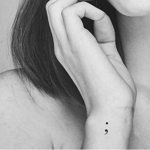 tiny semicolon temporary tattoo (set of 10)