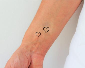 tiny heart tattoo etsy