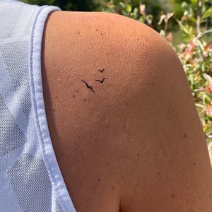 flying birds temporary tattoo (2 sets of 2)