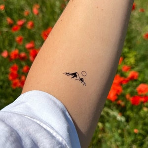 mountain temporary tattoos (set of 2) for nature lovers