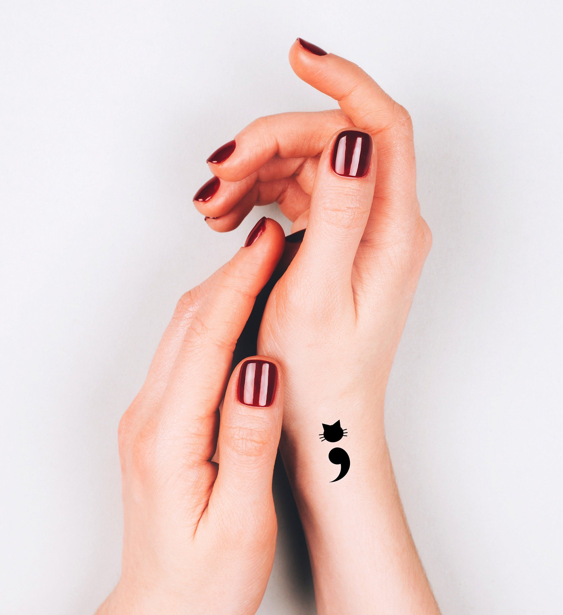 Semicolon Butterfly Temporary Tattoo - Semicolon Butterfly Manifestation  Tattoo – Conscious Ink
