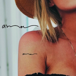 tatuaje temporal de amor (juego de 4)