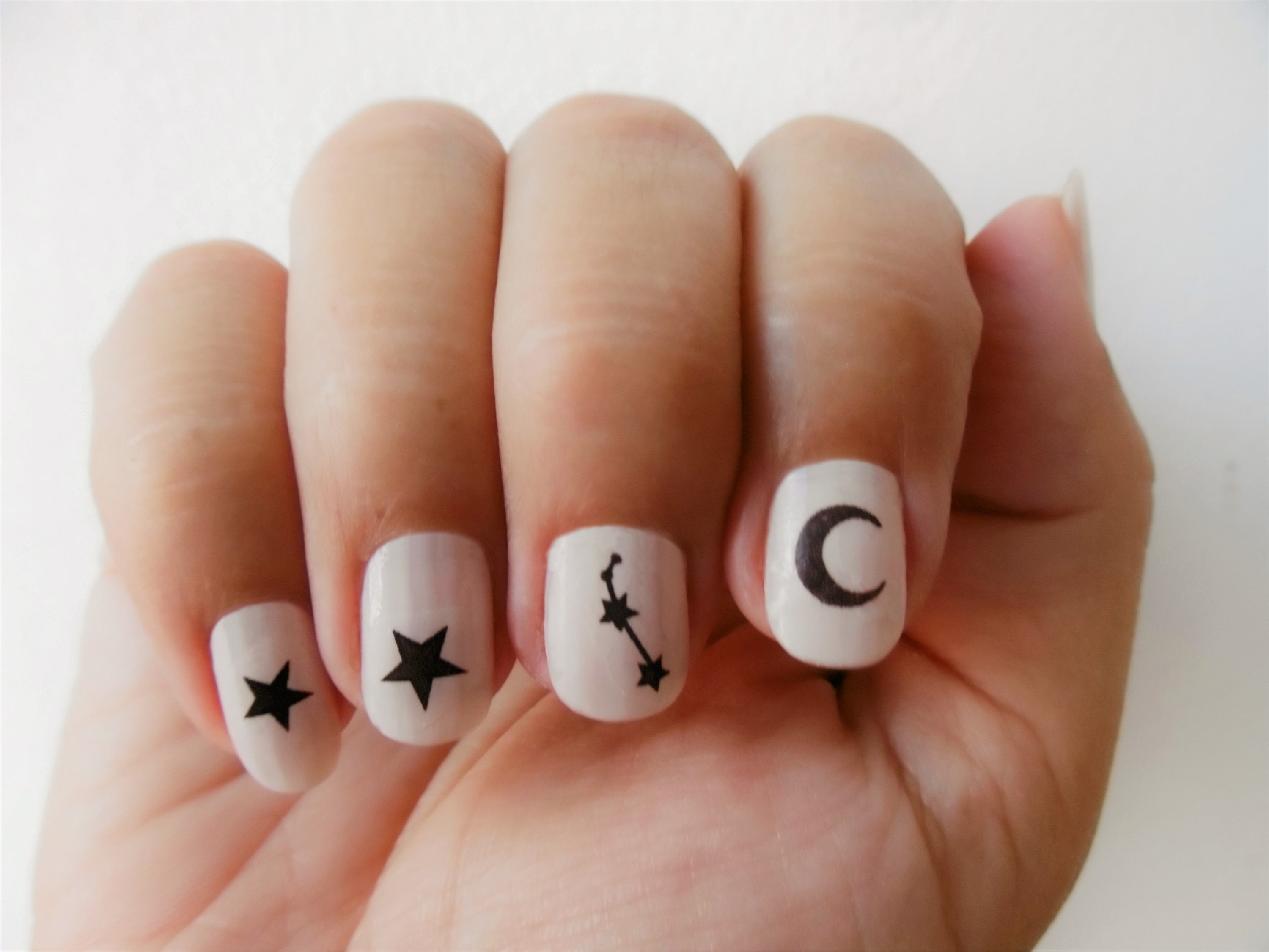 Aries Nail Decals / Moon and Stars Nail Decals / Aries - Etsy