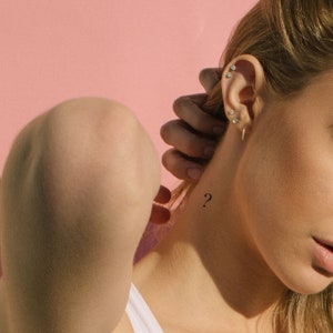 vraagteken tijdelijke tattoo (set van 8)