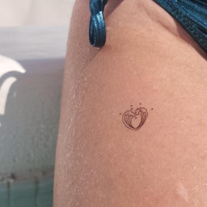 tillfällig tatuering med vågigt hjärta (set om 2)