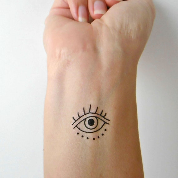 Evil eye temporary tattoo