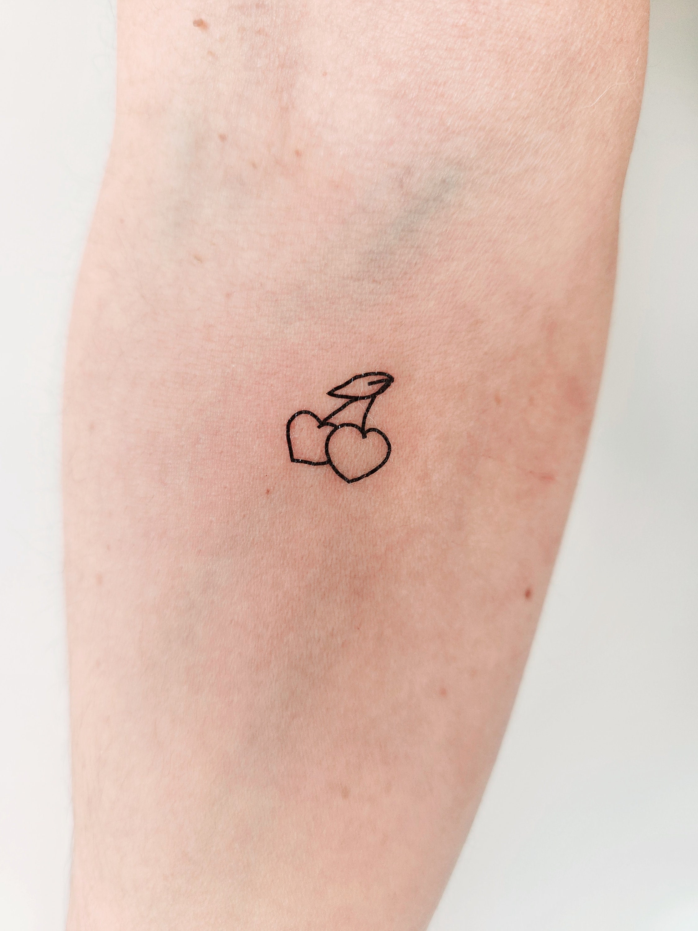 3er-Set Fake Tattoos Pfirsichblüte - Wasserfeste Temporäre Tattoos Für Schlüsselbein & Mehr, Kirschblüten-Design In Antiker Farbe