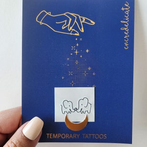 small elephant temporary tattoo (set of 4)