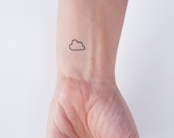 Minimalist Cloud Temporary Tattoos set of 2 - Etsy Australia Minimalist Cloud Temporary Tattoos set of 2 - Etsy Australia