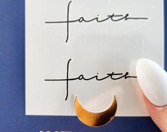 faith word temporary tattoo (set of 3)
