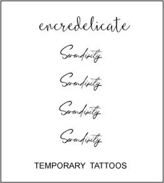 Buy Serendipity Word Temporary Tattoo set of 4 Online in India - Etsy