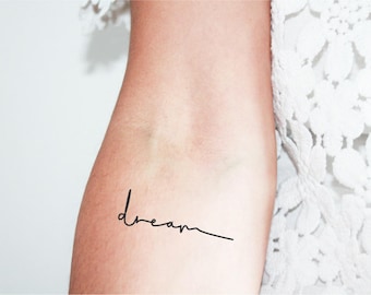 Cursive Tattoo Etsy