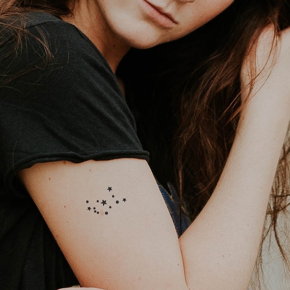 Buy Virgo Constellation Tattoo Sunflower Flower Tattoo Design Online in  India - Etsy